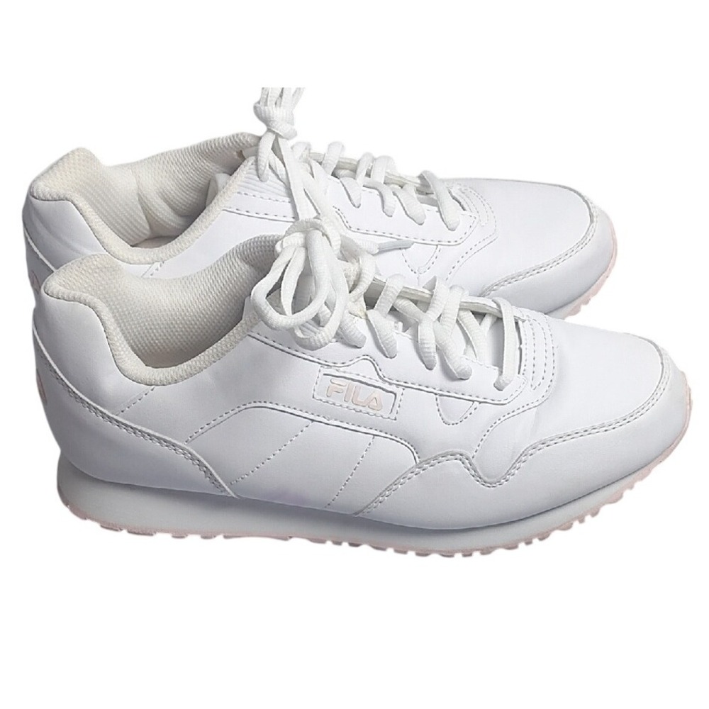 Fila Women's White and Pink Sneakers‎ Size 9